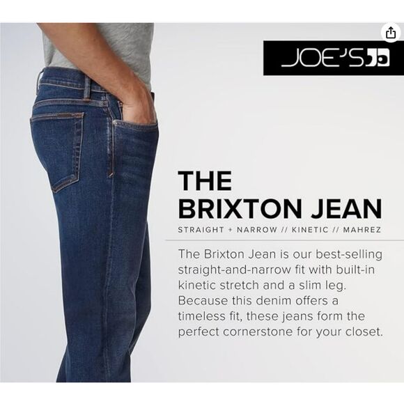 +Men's Joe's Jeans The Brixton Straight Leg Fashion Jeans Slim Leg Stretch Sz 31 - Picture 2 of 7